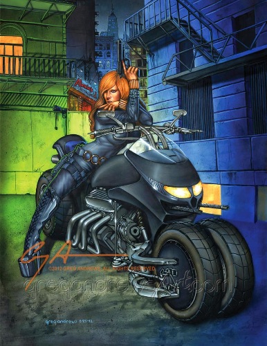 Greg Andrews Art, arte sulle moto, arte moto disegni sulle moto,