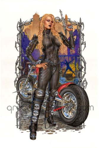 Greg Andrews Art, arte sulle moto, arte moto disegni sulle moto,