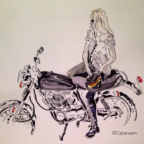 cabanaem, disegni moto, arte moto, arte sulle moto , 