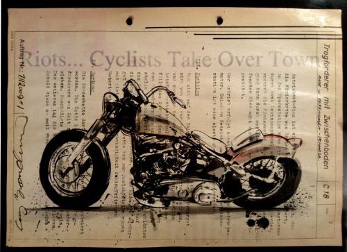 Cay Brøndum, arte moto , arte sulle moto , disegni sulle moto,